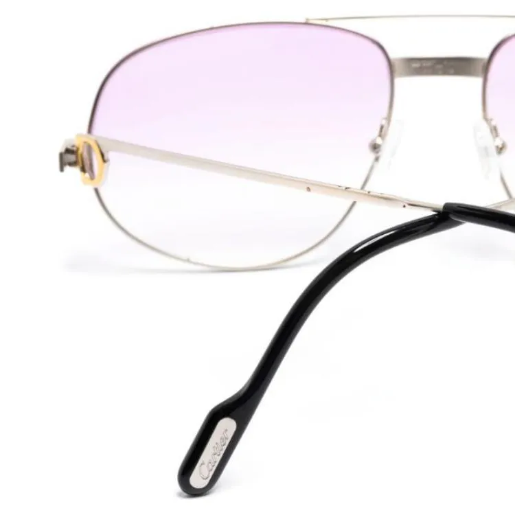 CARTIER Romance Santos Pilot-frame Sunglasses-2