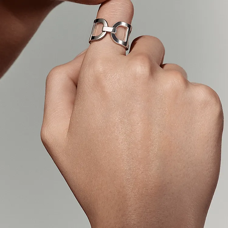 HERMES 925 Sterling Silver Rings Unisex Silver-2