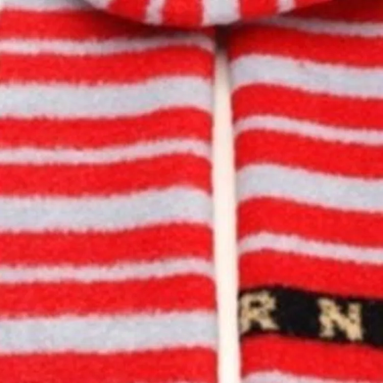 MARNI Striped Logo Intarsia Fringed Scarf-1