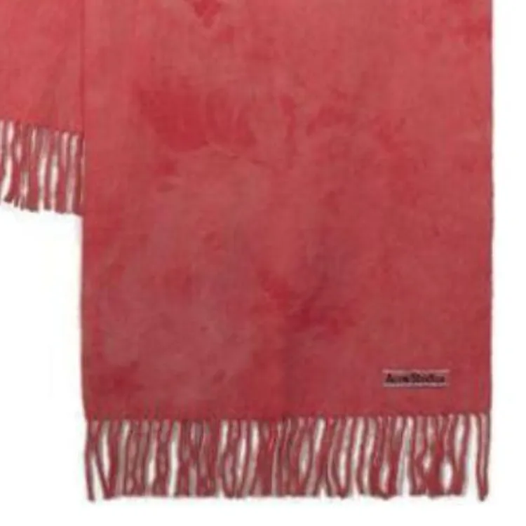 Acne Studios Tie Dye Logo Patch Scarf-2