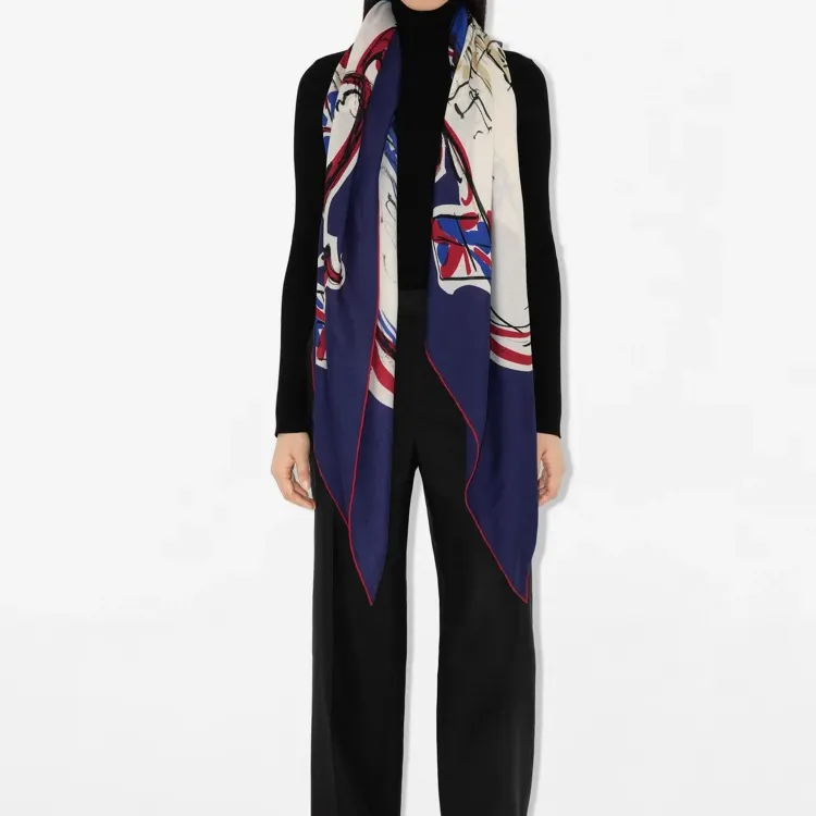 Burberry Silk Scarves Women's Purple-2