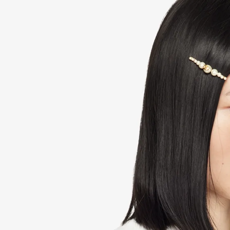 Valentino Brass Hair Clips Women's Gold-2
