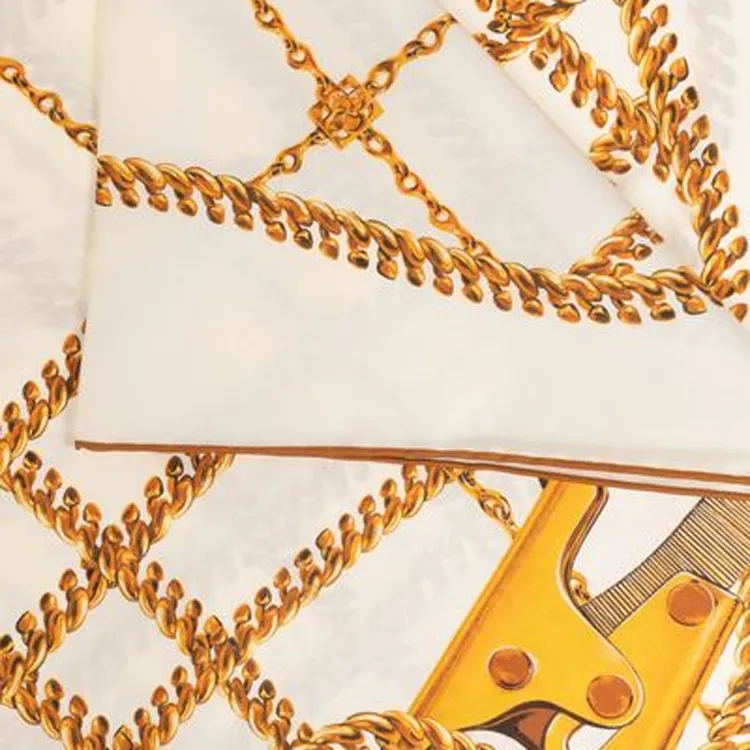 Burberry Silk Silk Scarves Men's Gold-1