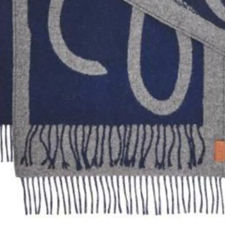 LOEWE Wool, Cashmere Knit Scarves Women's Blue-1