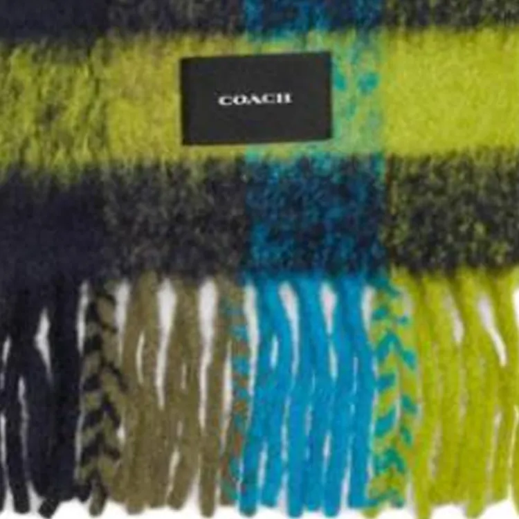 COACH Alpaca Knit Scarves Unisex Green-1