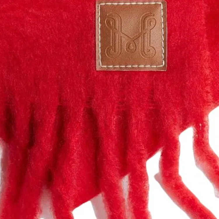 H&M Polyester Knit Scarves Women's Red-2
