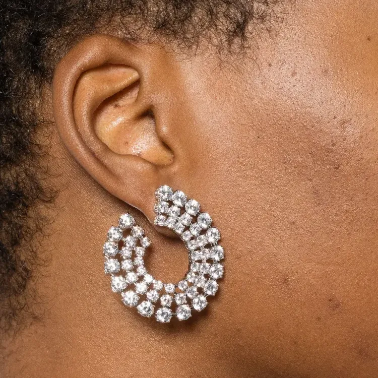 Swarovski Matrix Hoop Earrings-2