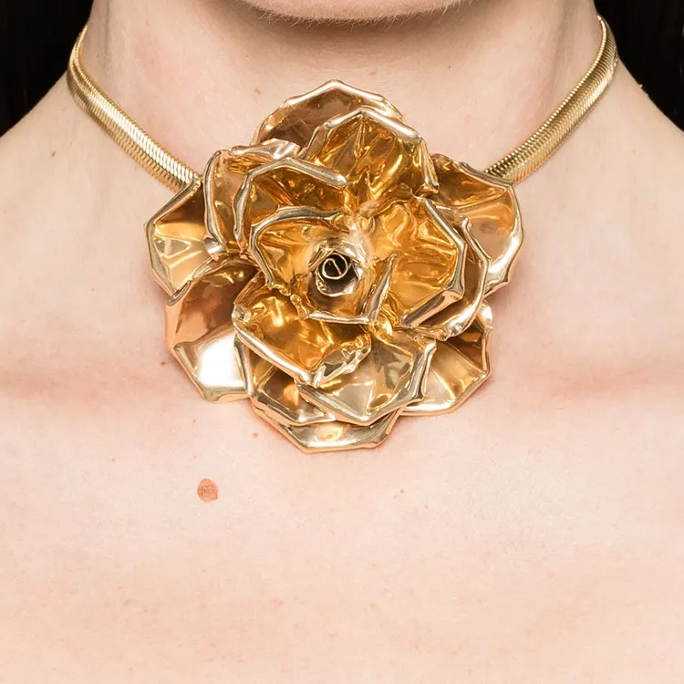 Magda Butrym Sculptural Rose Choker-2
