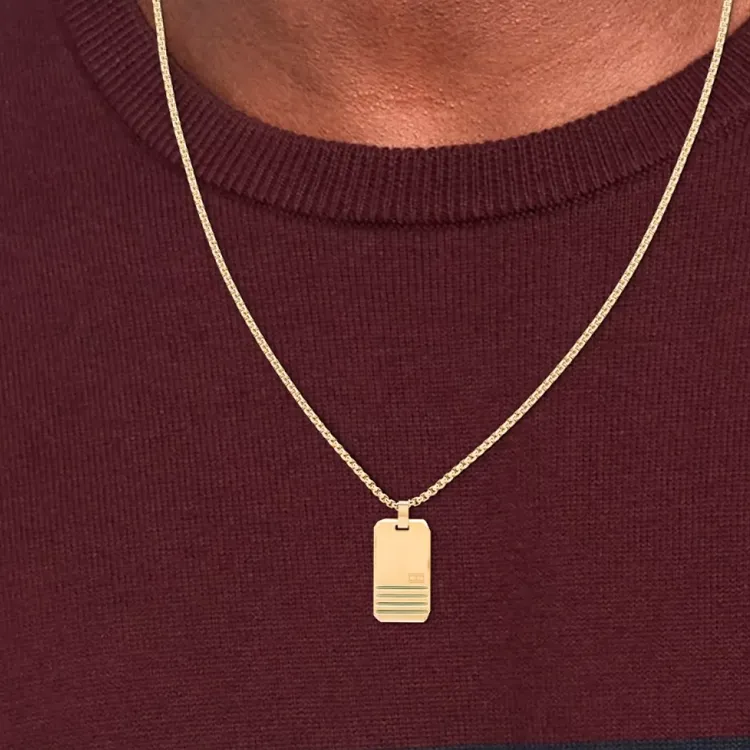 Tommy Hilfiger Stainless Steel Necklaces Men's Gold-1