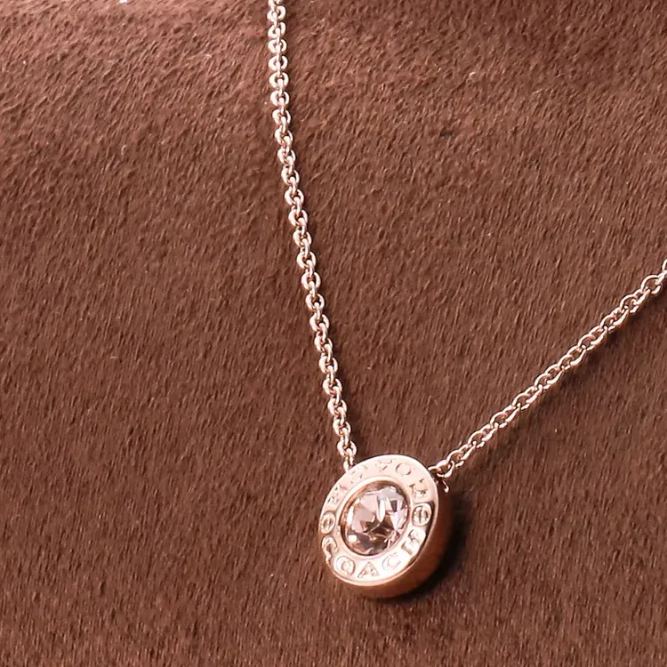 COACH Rhodium Plated Necklaces Women's Gold-4