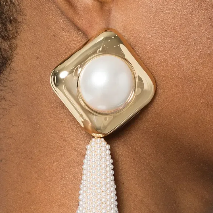 Self portrait Pearl Crystal Earrings-1