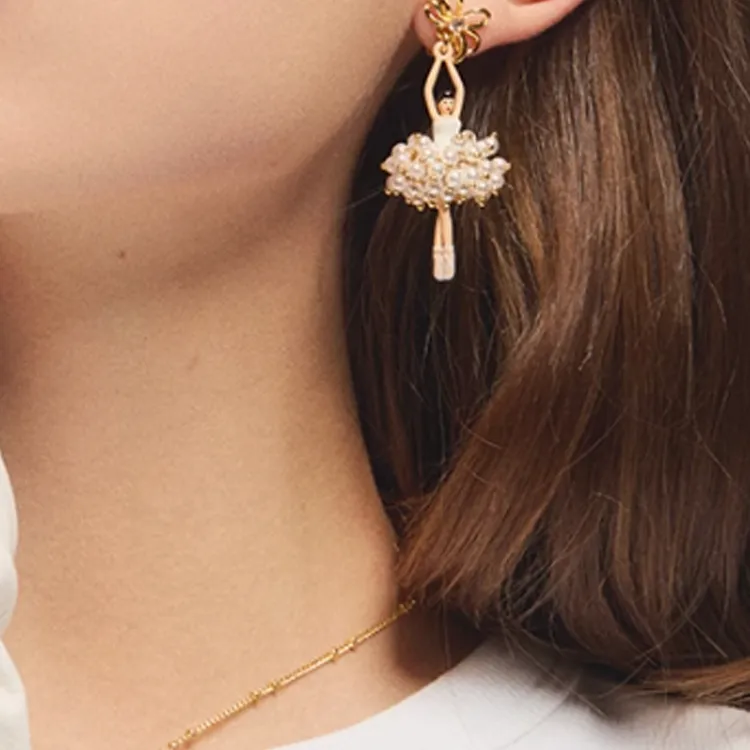 LES NEREIDES Alloy Earrings Women's Gold-2