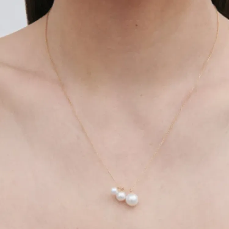 Sophie Bille Brahe 14kt Yellow Gold Stella Pearl Necklace-1