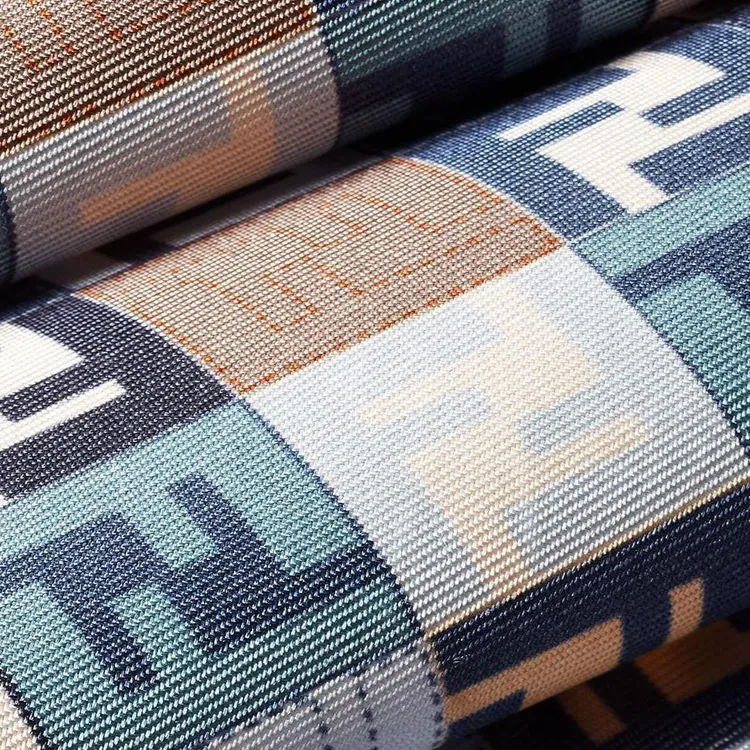 FENDI Mulberry Silk Scarves Women's Blue-2