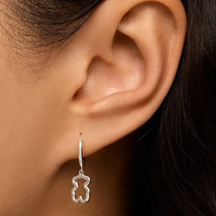 TAOSIXIONG 925 Sterling Silver, Freshwater Pearl Earrings Women's Silver-2