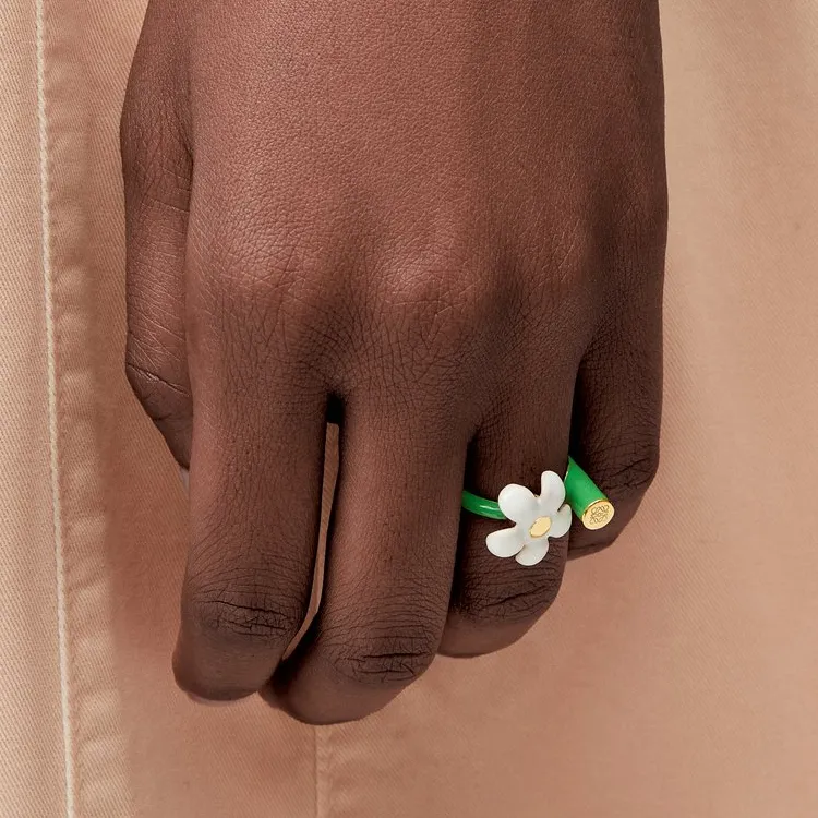 LOEWE Enamel, Sterling Silver, Gold Plated Rings Women's Gold-3