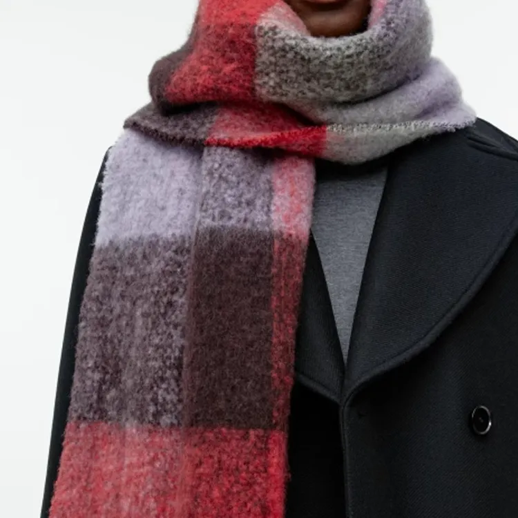 ARKET Wool Polyester Knit Scarves Women's Multicolor-3