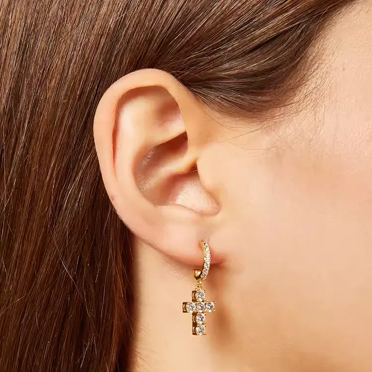 CHIARA FERRAGNI Alloy With Zircon Earrings Women's Gold-2