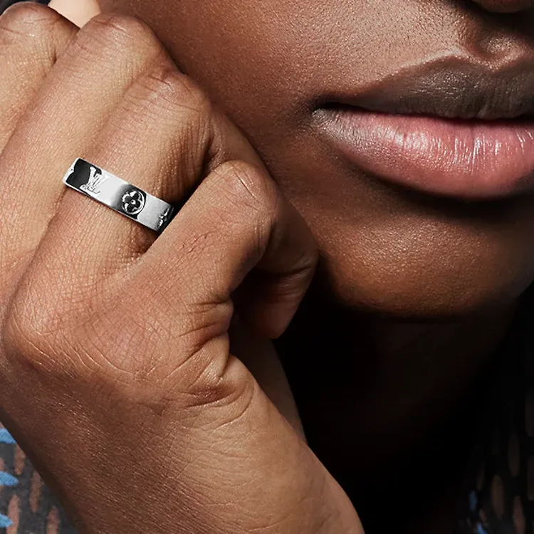 LOUIS VUITTON Lv Mosaic Thin Ring-1
