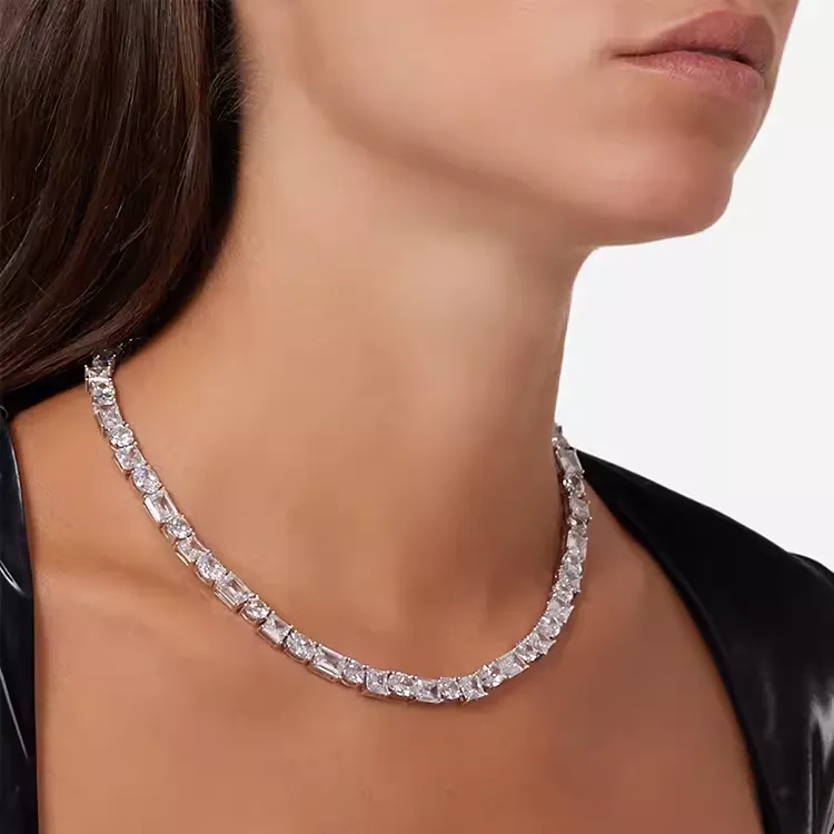 CHIARA FERRAGNI Alloy With Zircon Necklaces Women's Silver-3