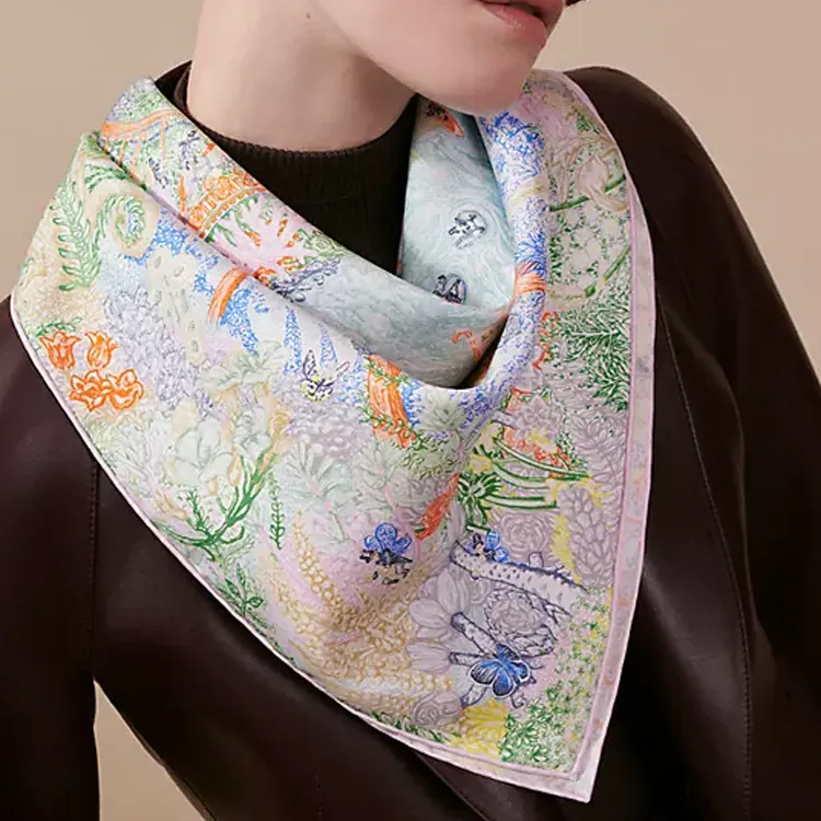 HERMES Silk Silk Scarves Women's Multicolor-2