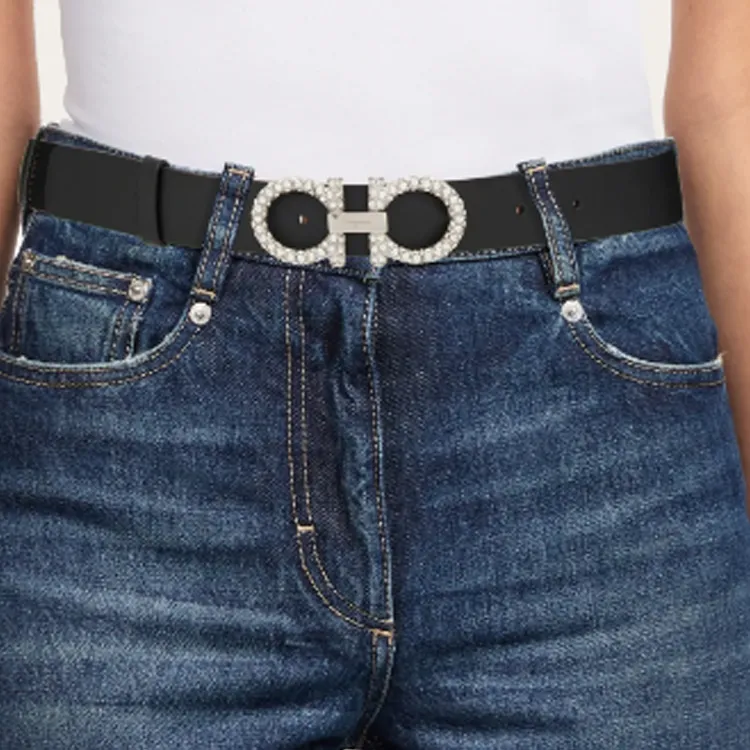 Ferragamo Embellished Gancini Buckle Belt-3