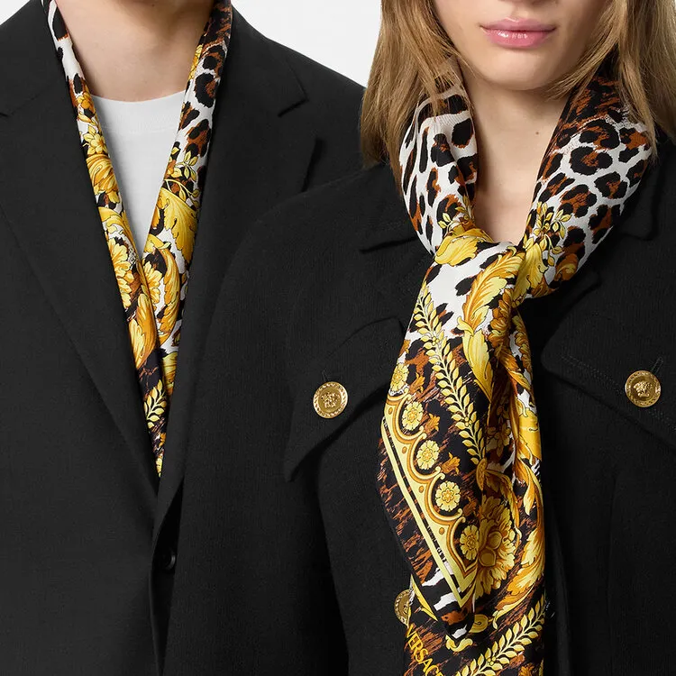VERSACE Wild Barocco Silk Scarf-1