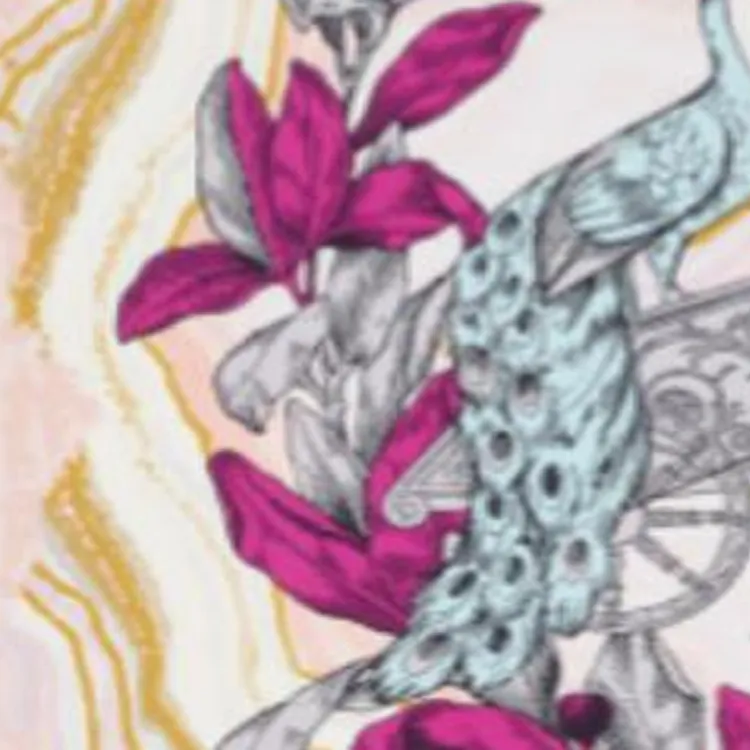 BVLGARI Silk Silk Scarves Women's Pink Purple-2