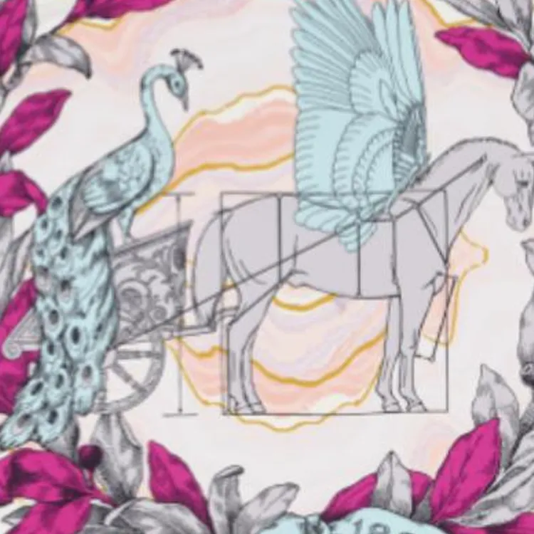 BVLGARI Silk Silk Scarves Women's Pink Purple-1