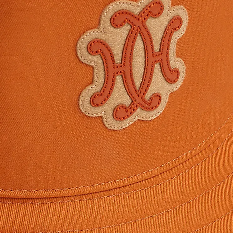 HERMES Cotton Bucket Hats Women's Orange-1