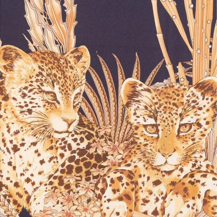 Ferragamo Leopard Printed Square Scarf-1