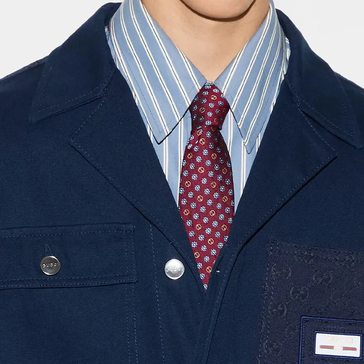 GUCCI Silk, Silk Ties Men's Red-2