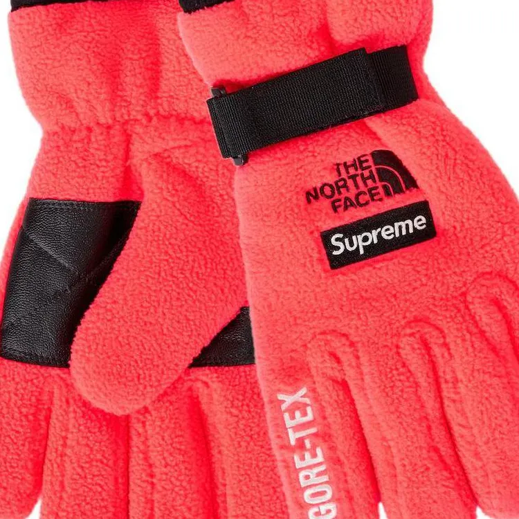 Supreme Wool Knit Gloves Unisex Red-1