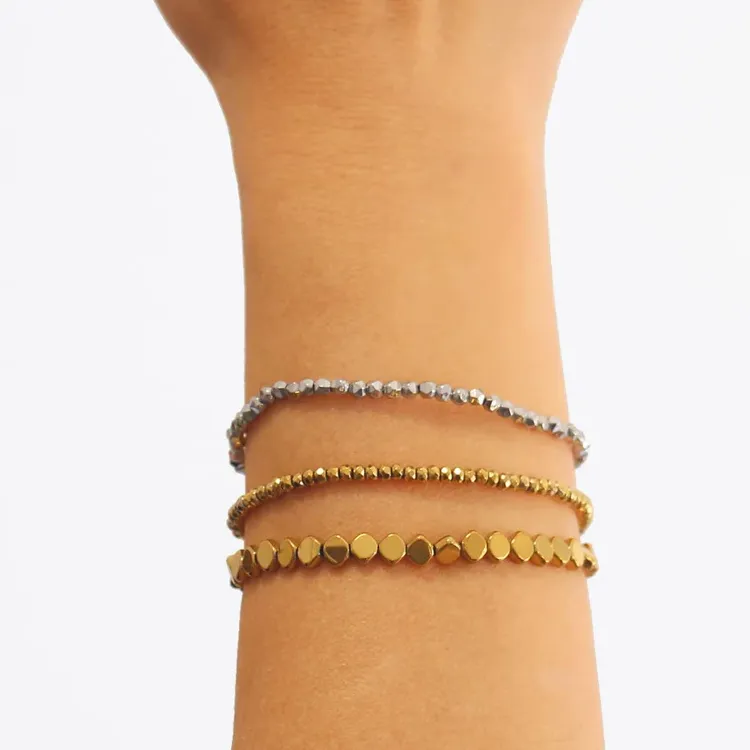 ANARTXY Surgical Steel Bracelets Women's Silver/Gold-2