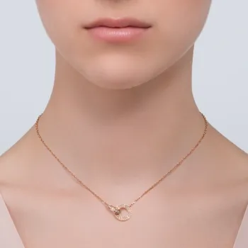 CARTIER Love Necklace Collection 18K Rose Gold Necklaces Women's Rose Gold
