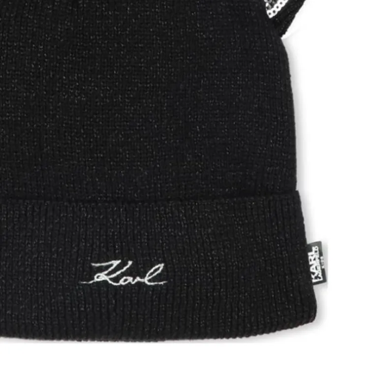 KARL LAGERFELD / Karl Lagerfeld Jeans Sequinned Cat Ears Beanie-2
