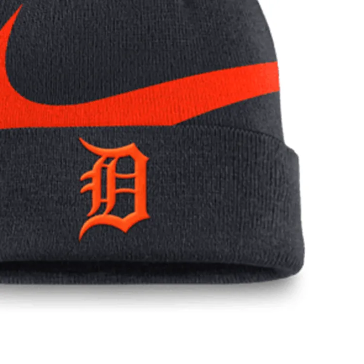 Nike Detroit Tigers Peak Men's Nike Mlb Cuffed Pom Beanie-2