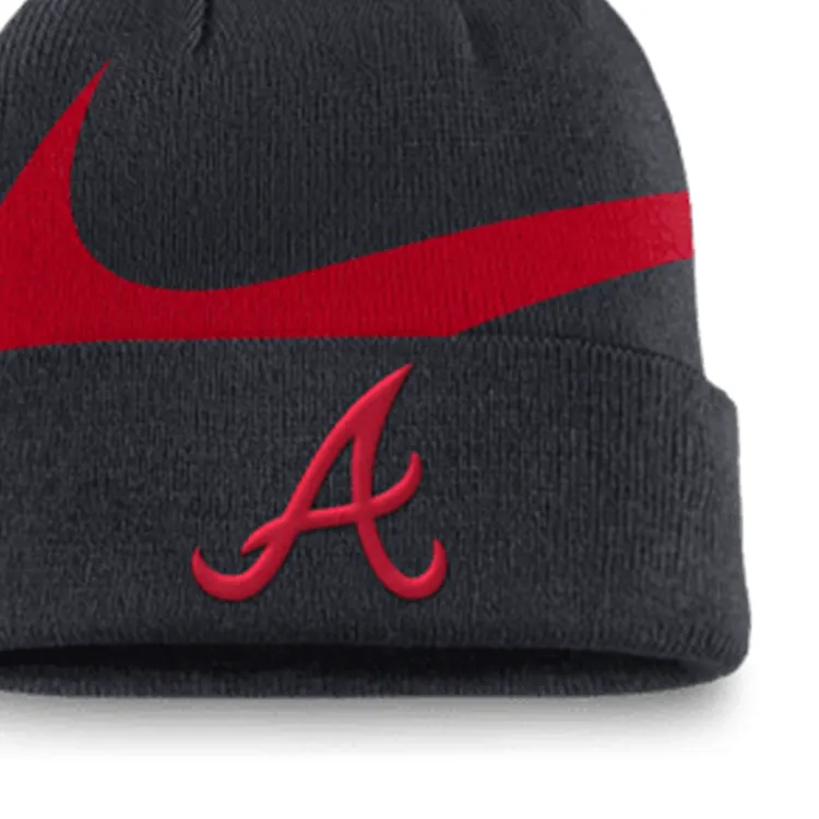 Nike Atlanta Braves Peak Men's Nike Mlb Cuffed Pom Beanie-2