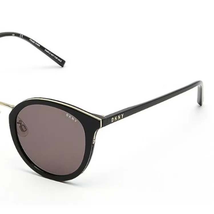 DKNY Subject To Official Website Round Sunglasses Women's Black-2