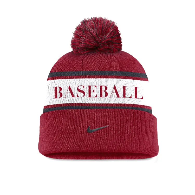 Nike Los Angeles Angels Team Stripe Peak Men's Nike Mlb Cuffed Pom Beanie-1