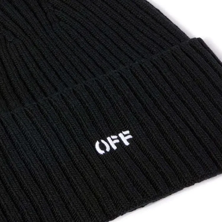 OFF WHITE Offstamp Loose Knit Beanie-2