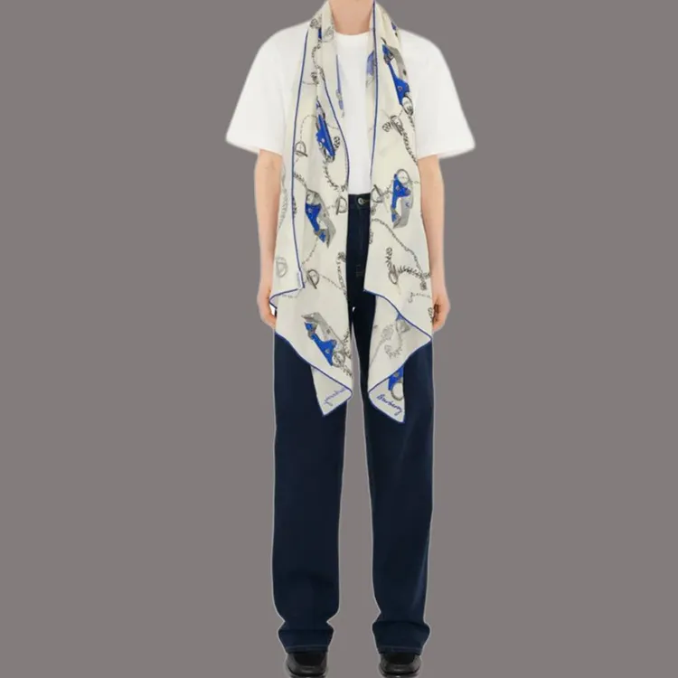 Burberry Cashmere Knit Scarves Unisex White-2