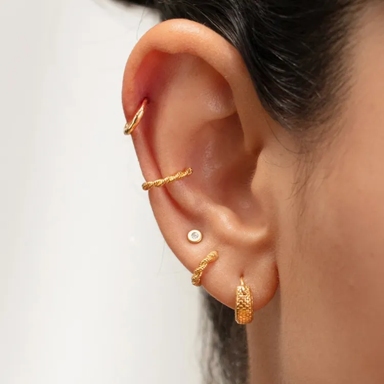 Monica Vinader Corda Huggie Earrings-2