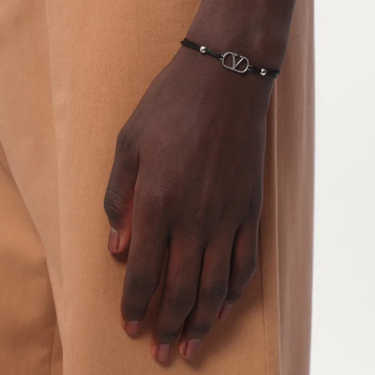 Valentino Garavani VLogo Signature Cotton Bracelet-1