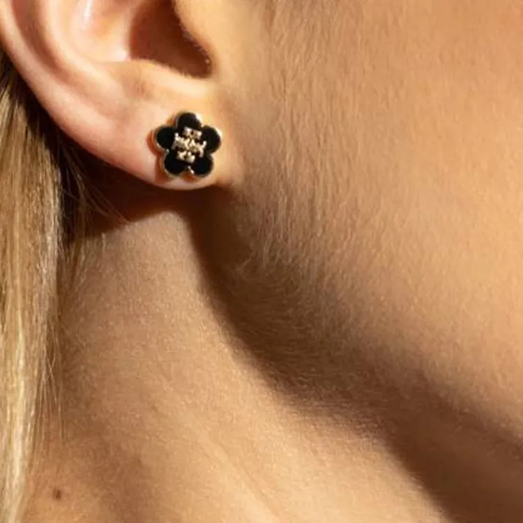 TORY BURCH Kira Flower Stud Earrings-4