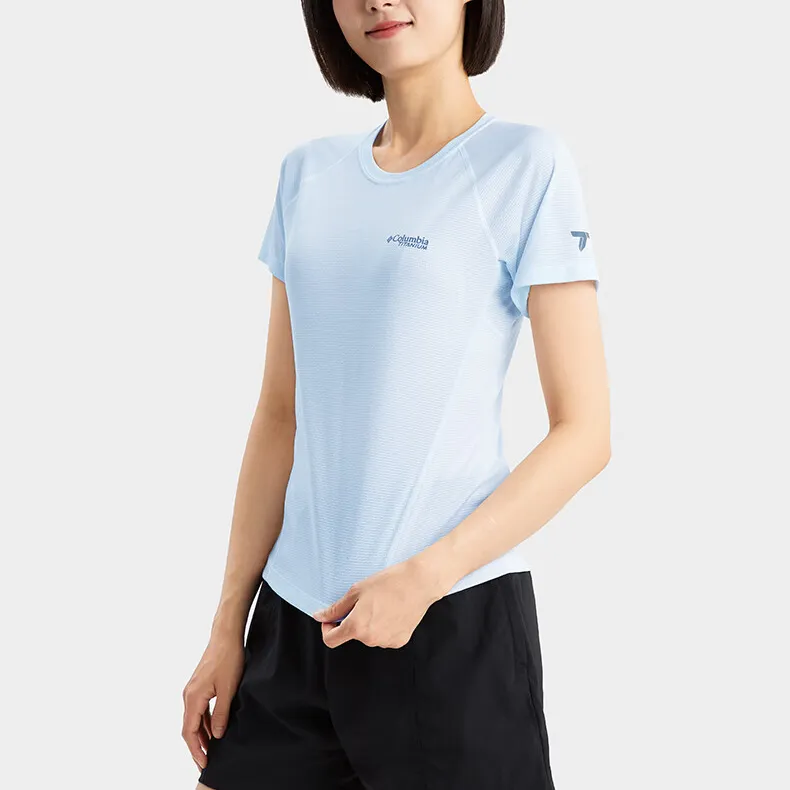 Columbia SS24 T Shirt Women's Light Blue-1