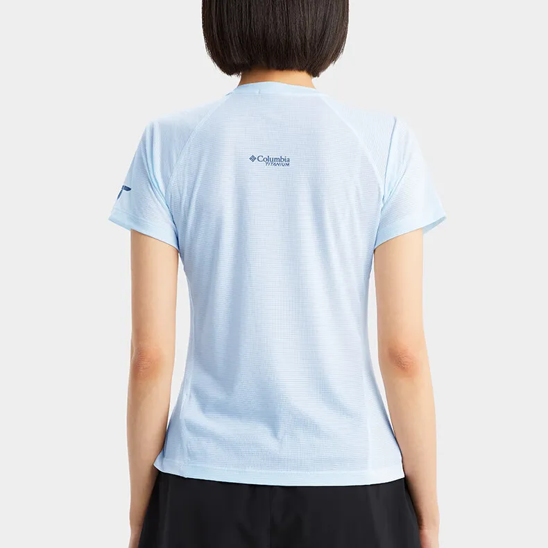 Columbia SS24 T Shirt Women's Light Blue-4