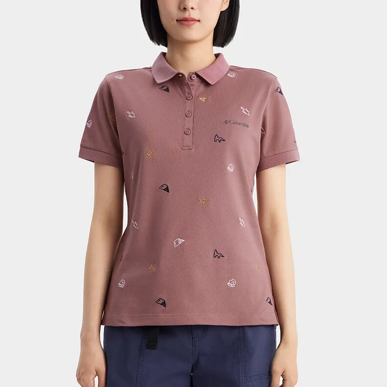 Columbia Polo Shirt Women's Brown-3