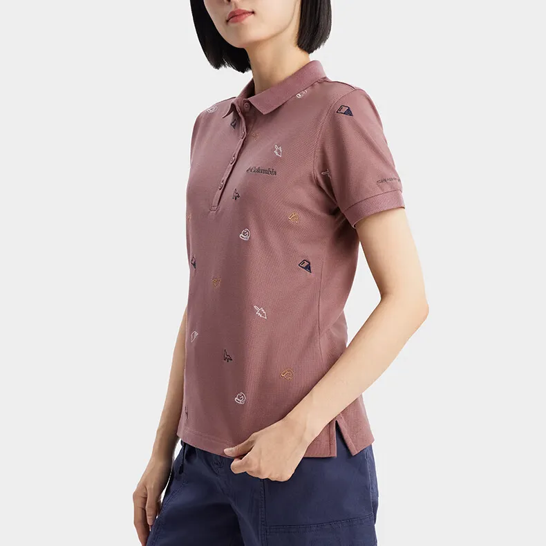 Columbia Polo Shirt Women's Brown-5