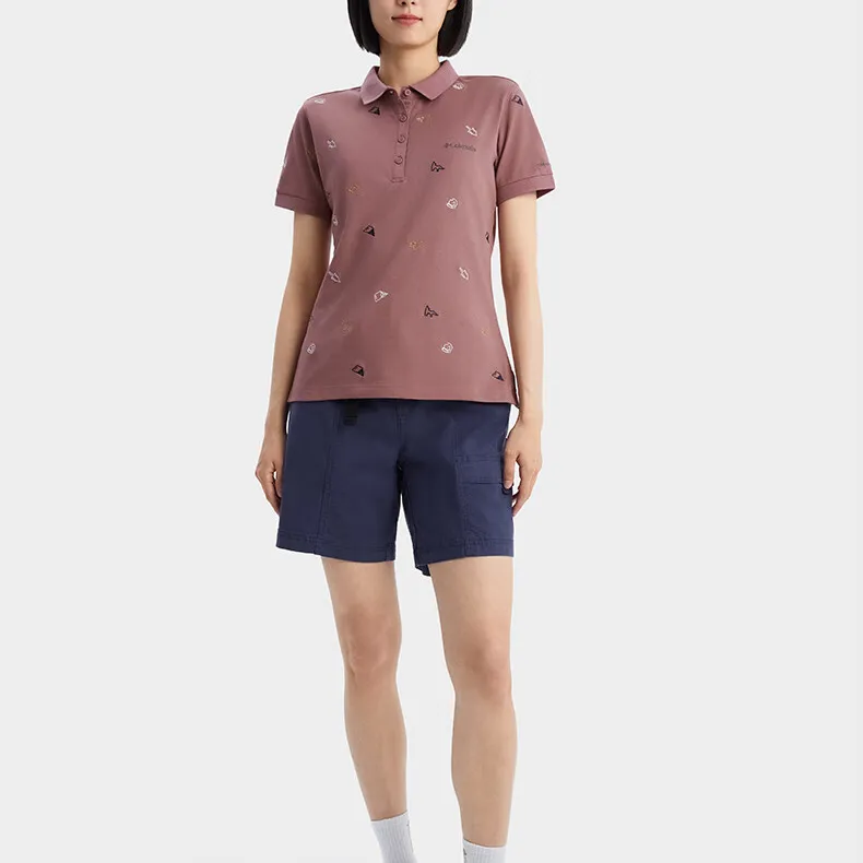 Columbia Polo Shirt Women's Brown-4